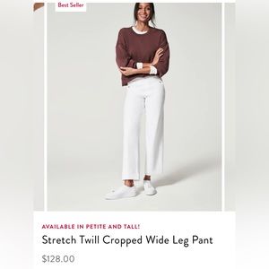 SPANX White Wide Leg Pants